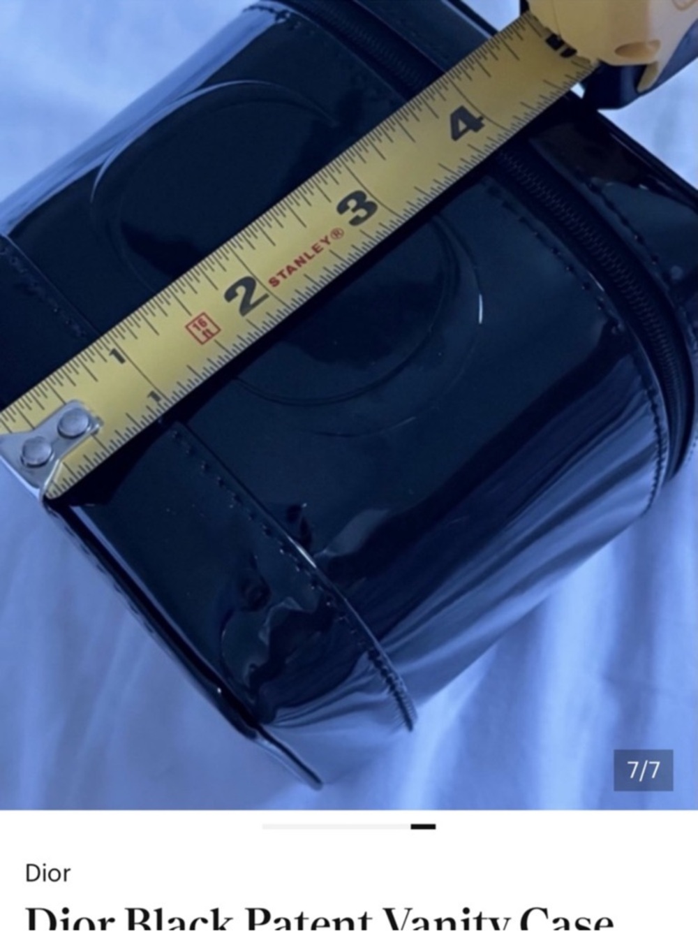Dior Black Patent CD Embossed Vanity Case - Picture 7 of 7